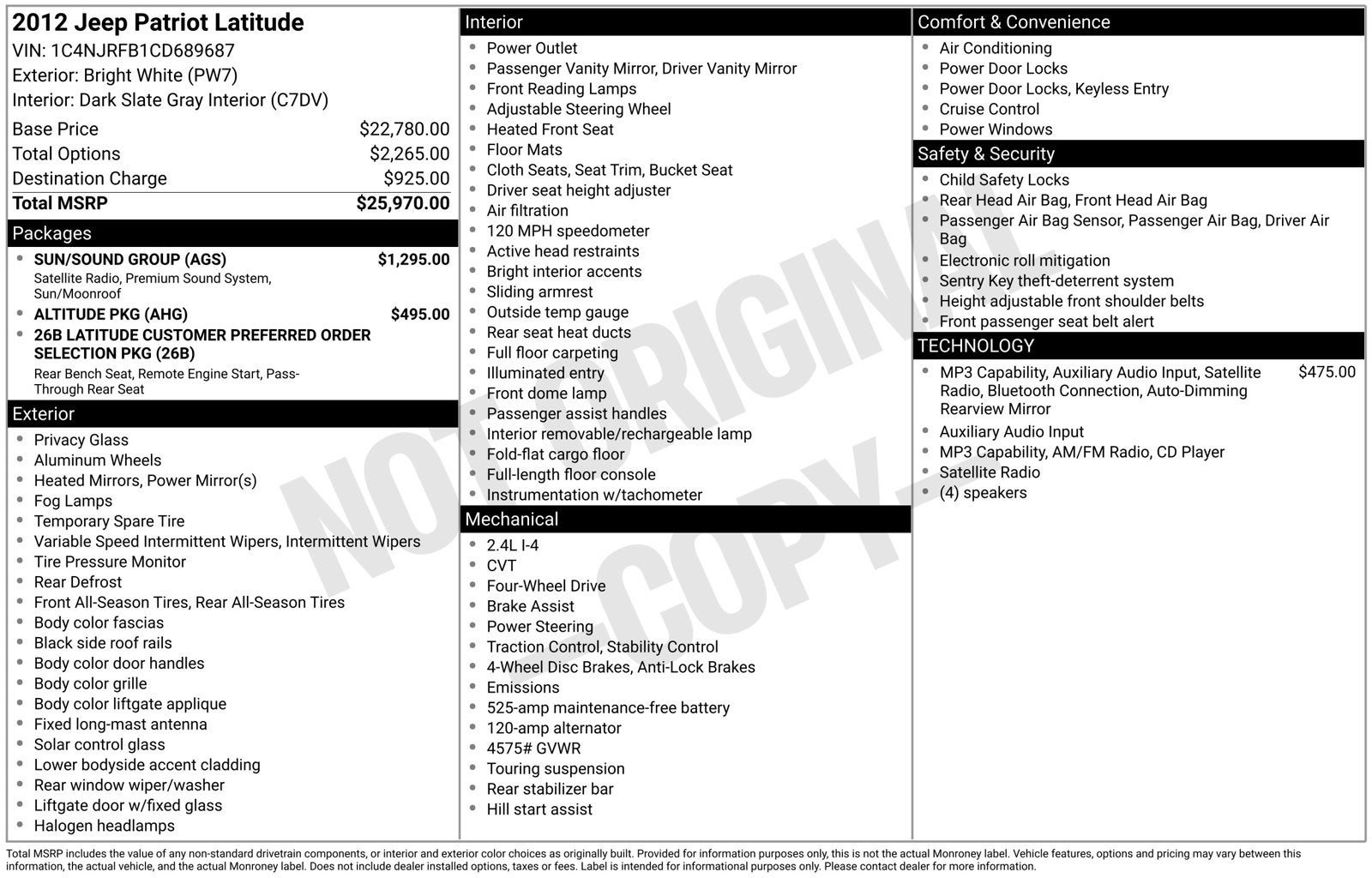 2012 Jeep Patriot Latitude