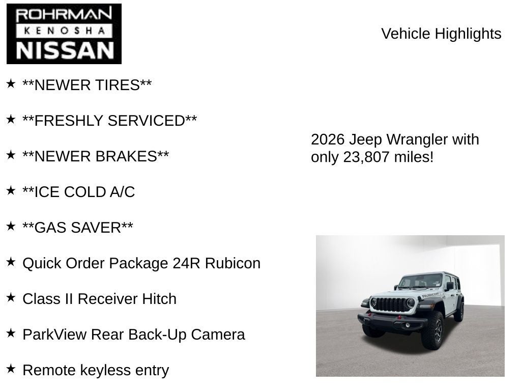2026 Jeep Wrangler Rubicon