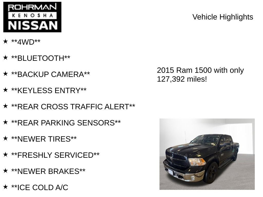 2015 RAM 1500 Outdoorsman