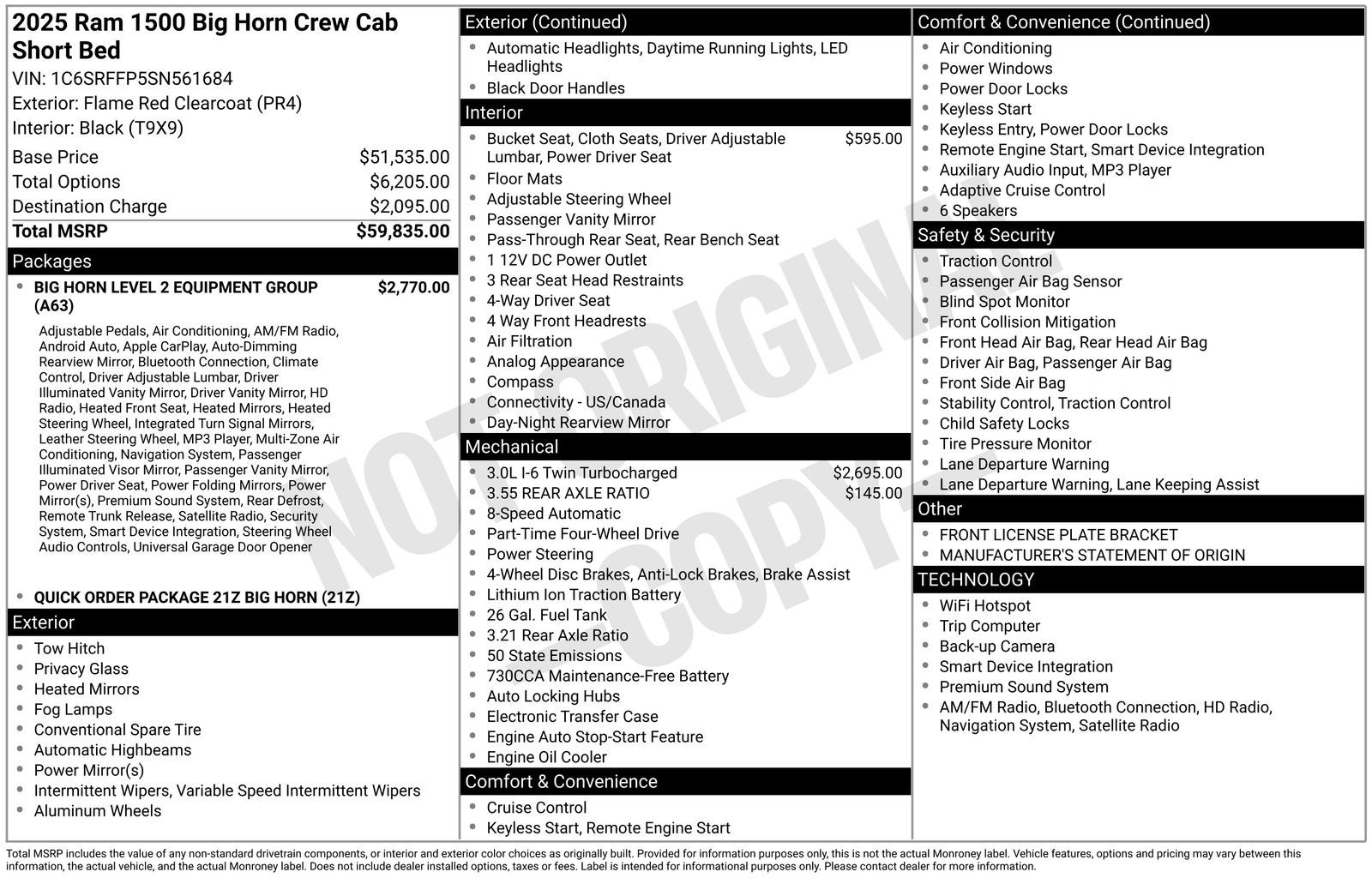 2025 RAM 1500 Big Horn/Lone Star