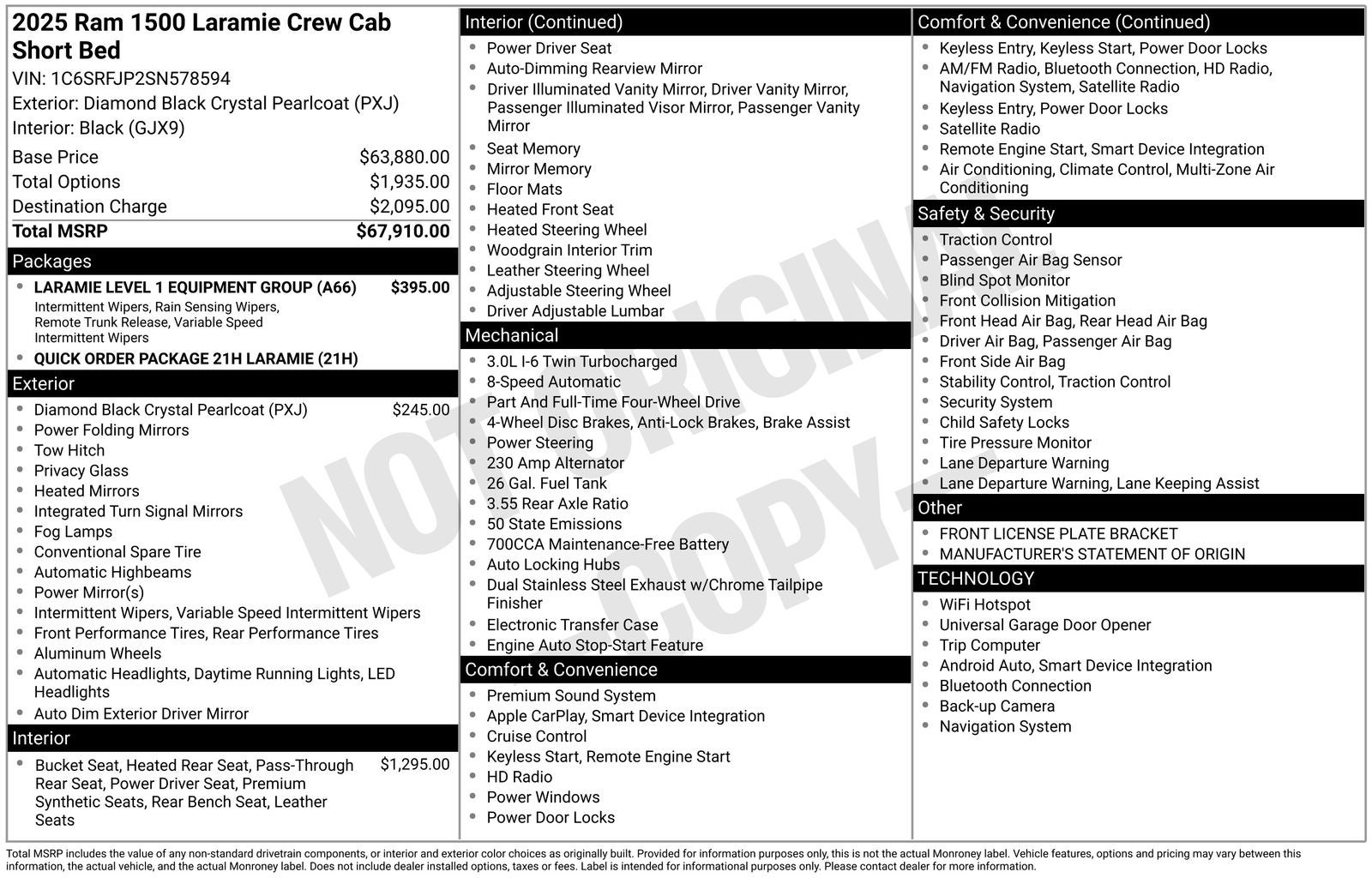 2025 RAM 1500 Laramie