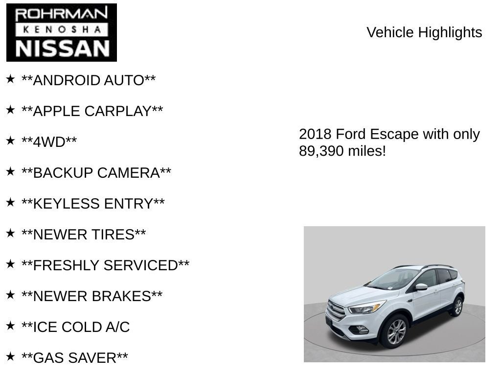 2018 Ford Escape SE