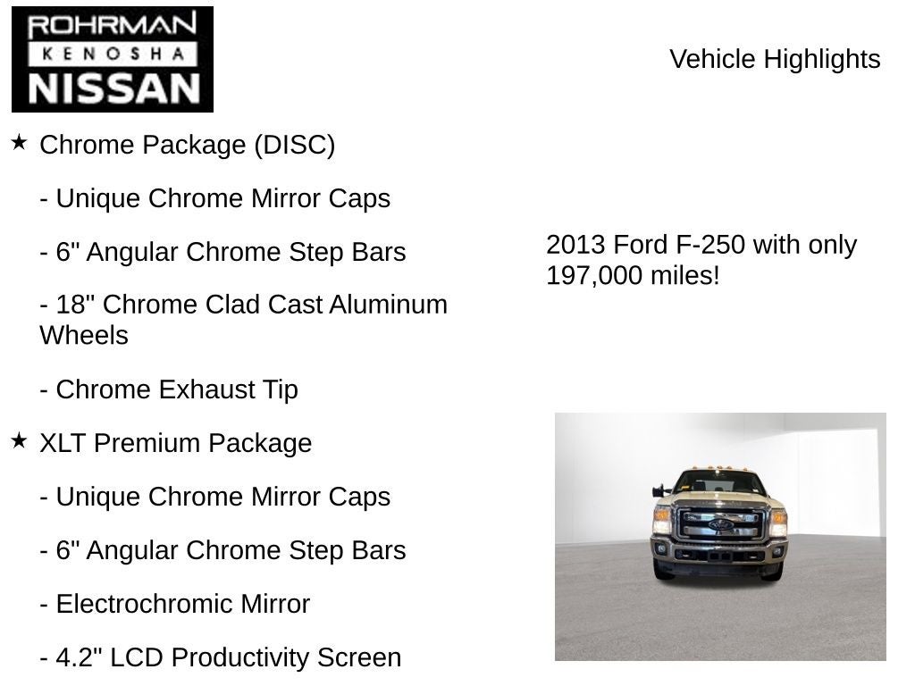 2013 Ford F-250SD XLT Diesel
