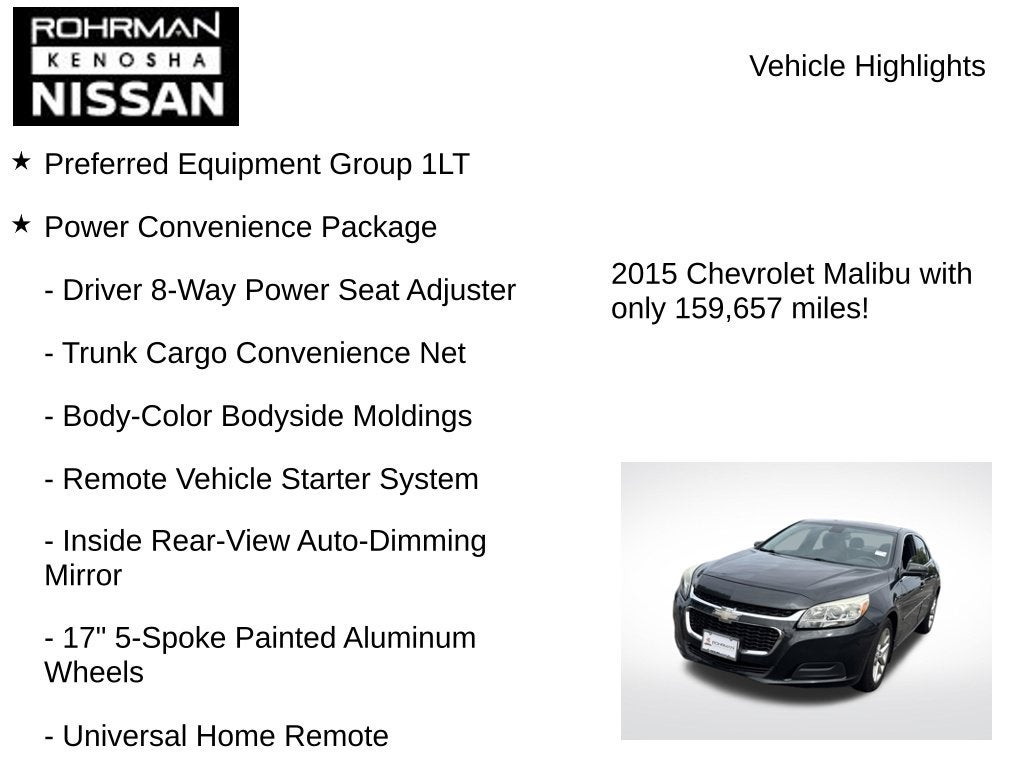 2015 Chevrolet Malibu LT 1LT
