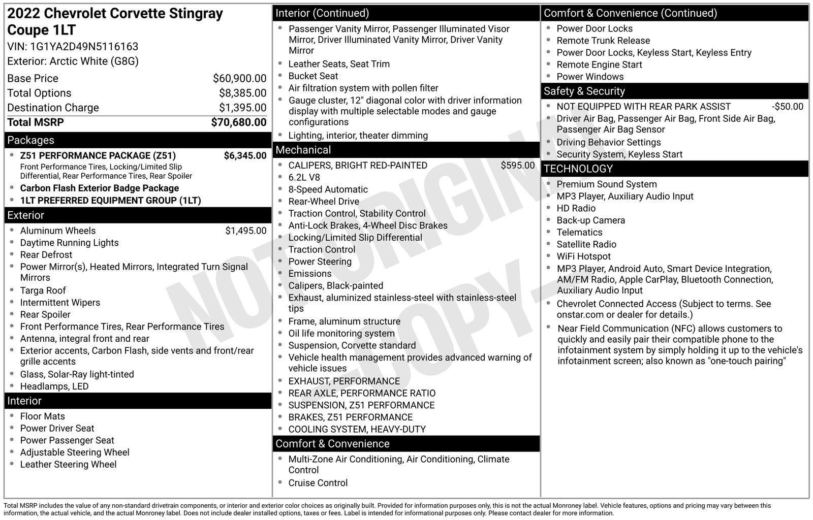 2022 Chevrolet Corvette Stingray 1LT