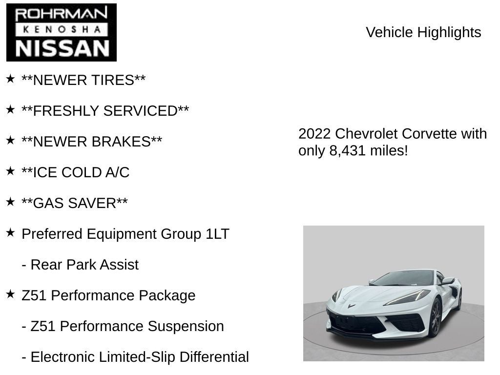 2022 Chevrolet Corvette Stingray 1LT