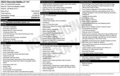 2023 Chevrolet Malibu LT 1LT