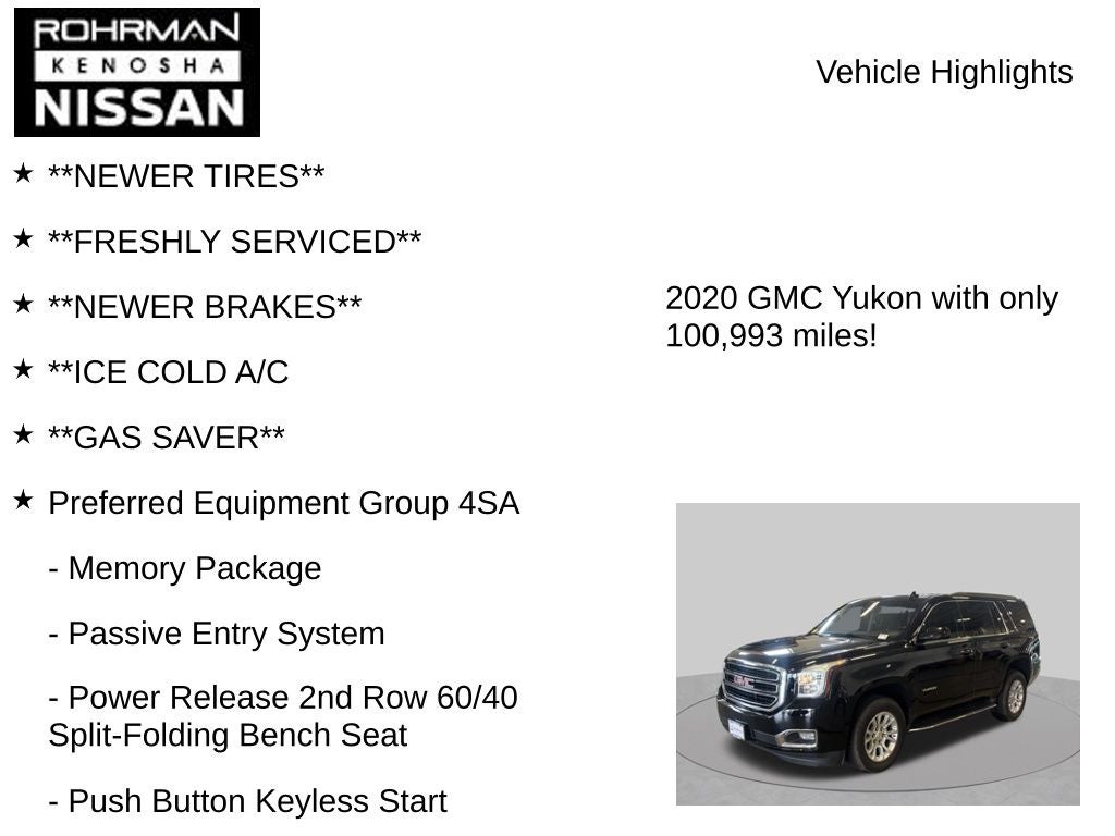 2020 GMC Yukon SLT
