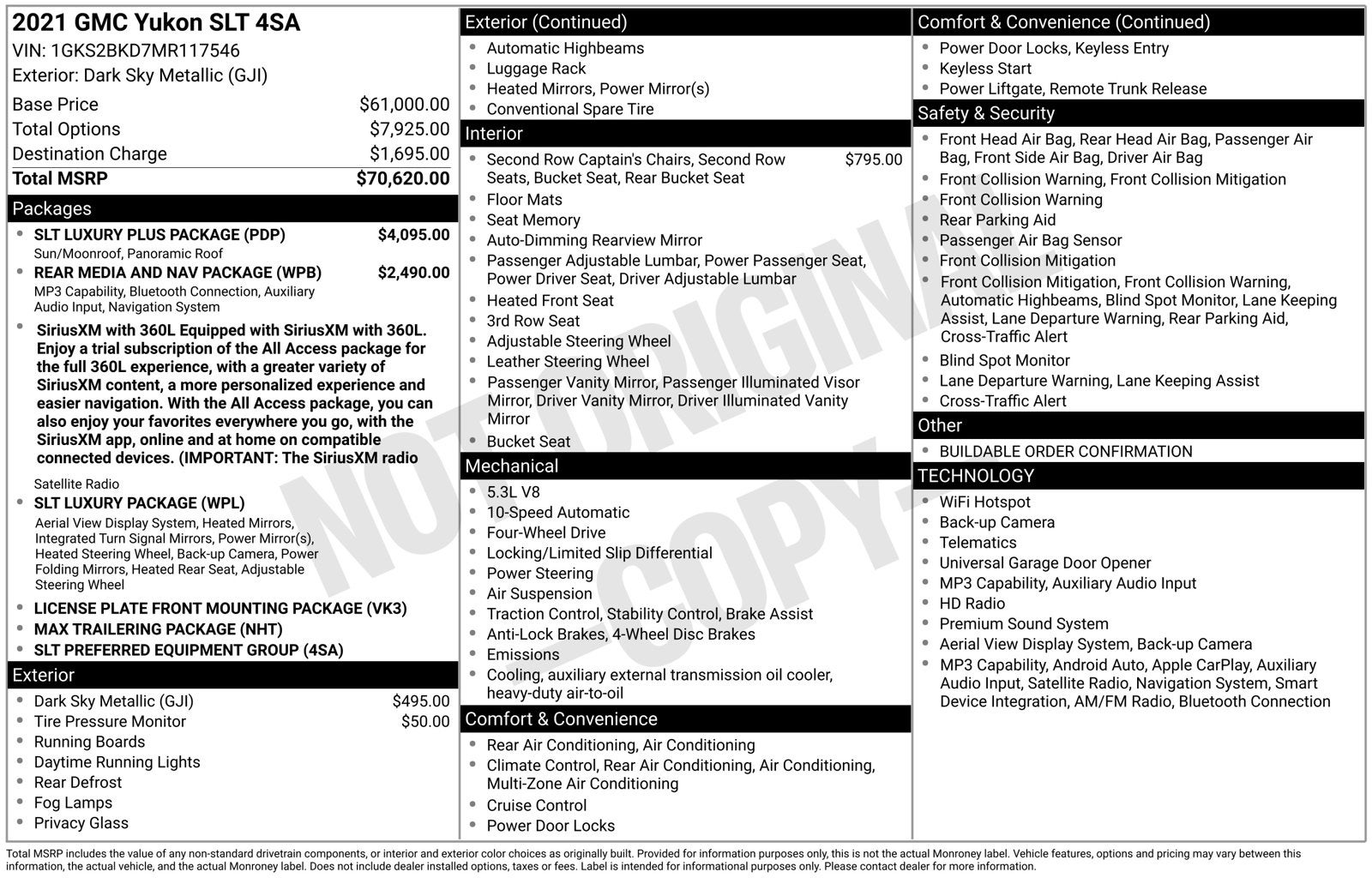 2021 GMC Yukon SLT