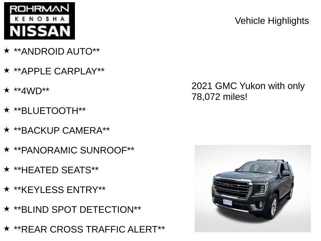 2021 GMC Yukon SLT