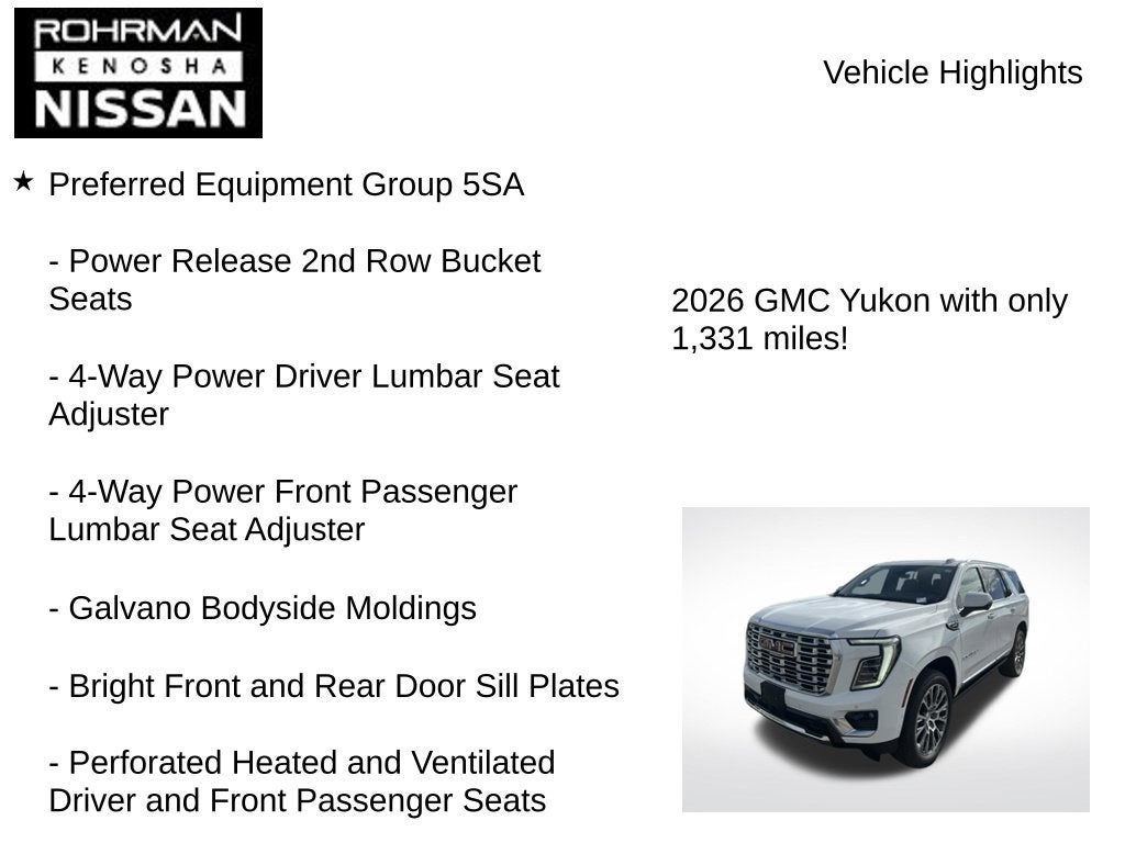 2026 GMC Yukon Denali