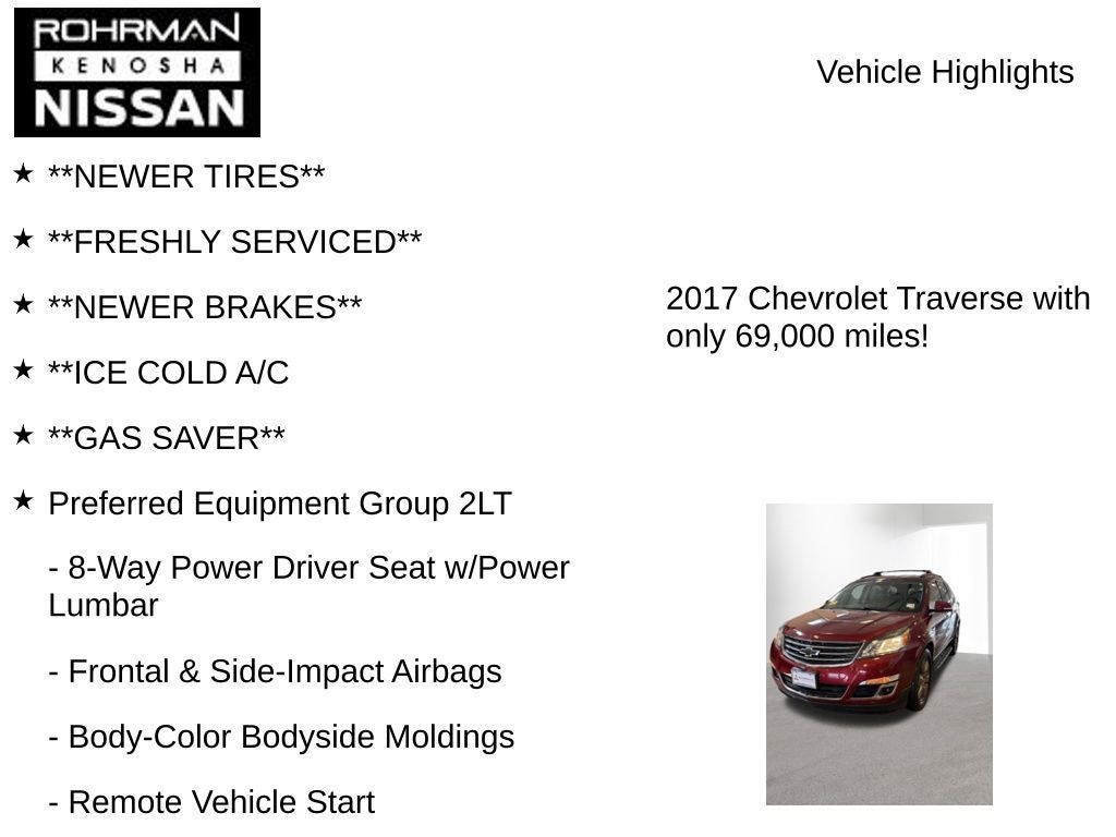 2017 Chevrolet Traverse 2LT 2LT