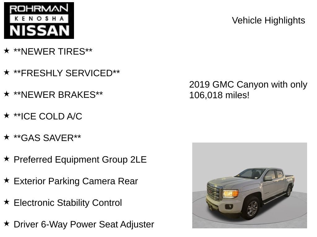 2019 GMC Canyon SLE1