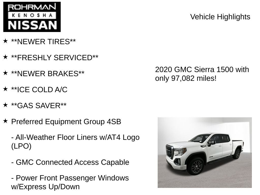 2020 GMC Sierra 1500 AT4 6.2L V8