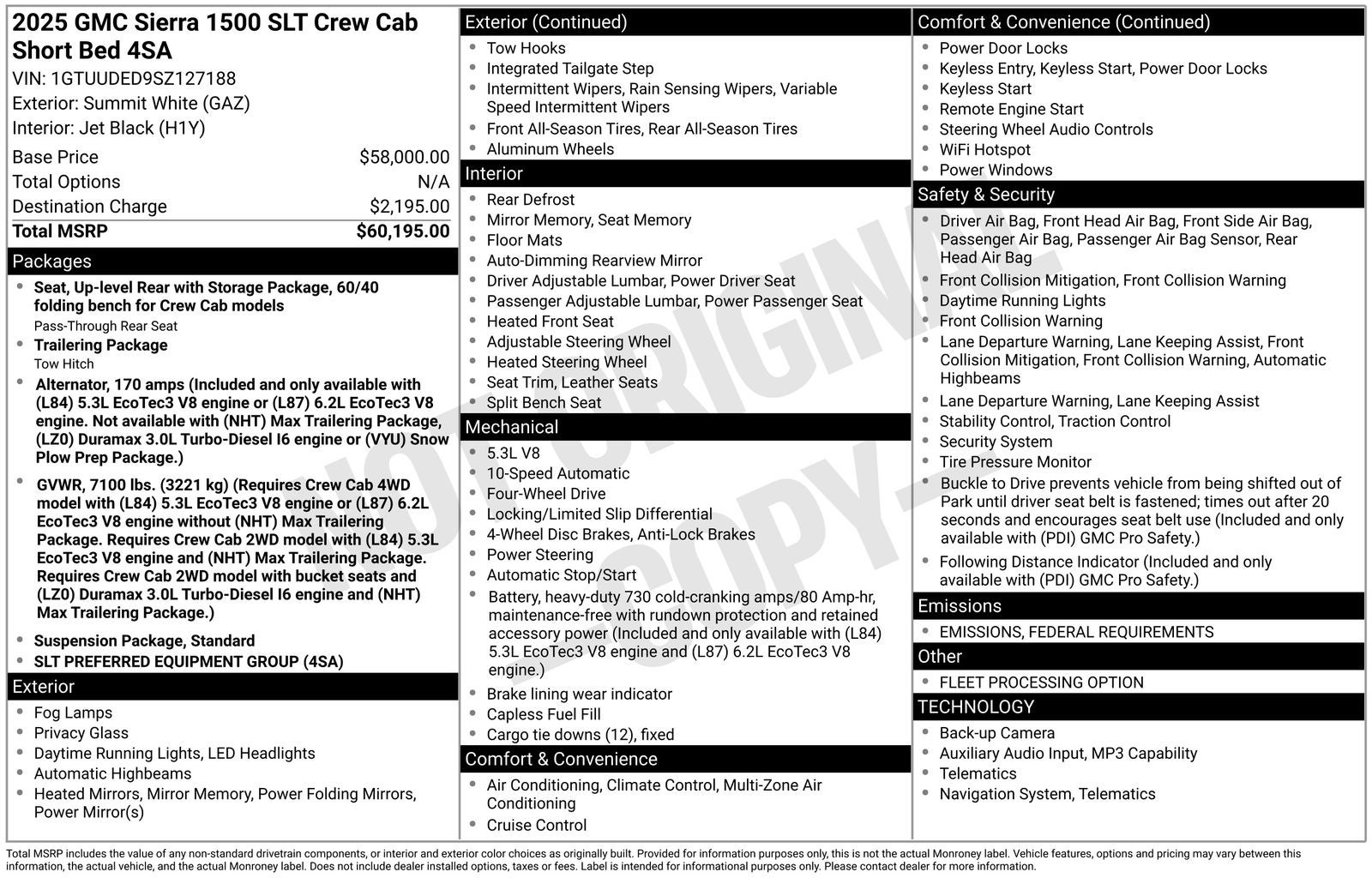 2025 GMC Sierra 1500 SLT