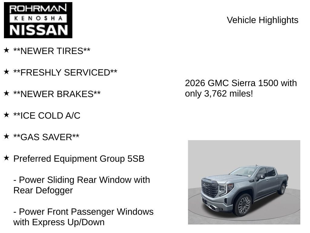 2026 GMC Sierra 1500 Denali Ultimate