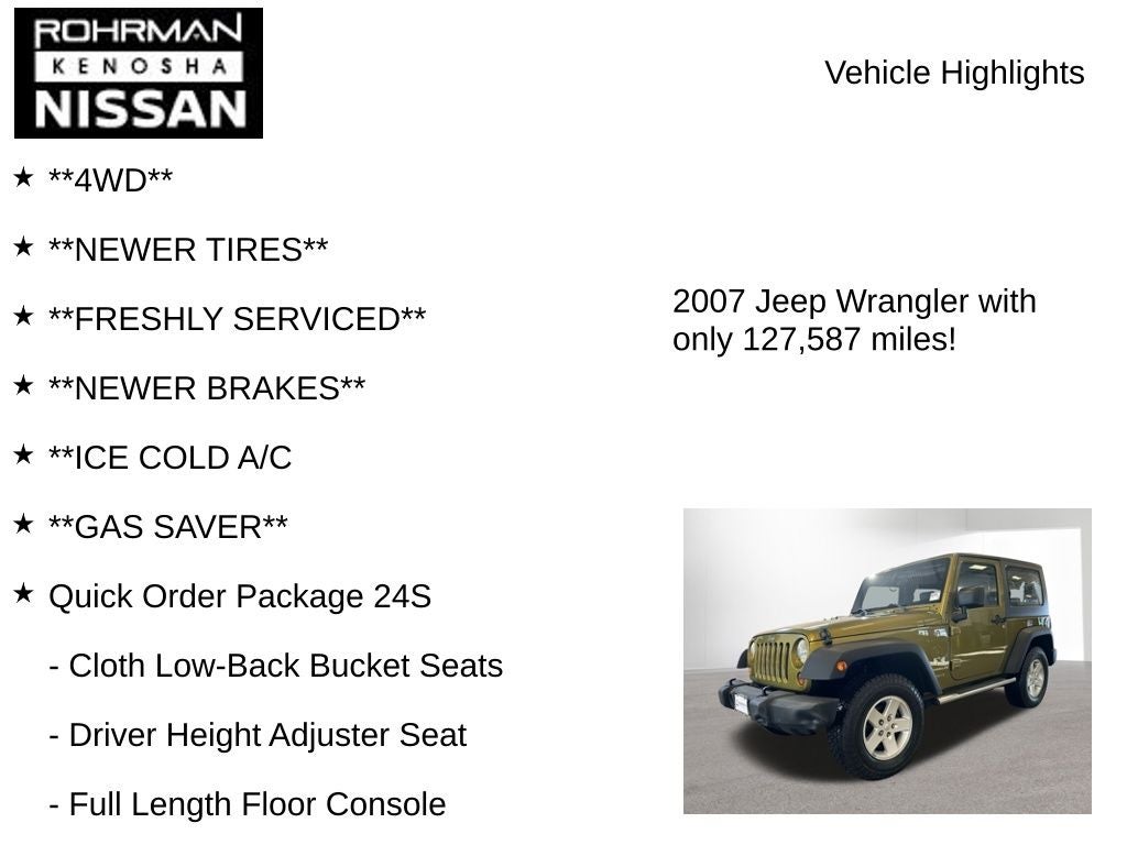 2007 Jeep Wrangler X