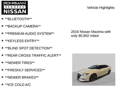 2016 Nissan Maxima SR