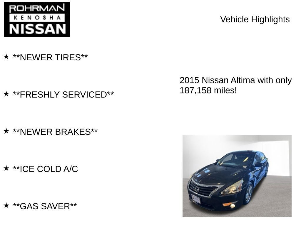 2015 Nissan Altima 2.5 SL
