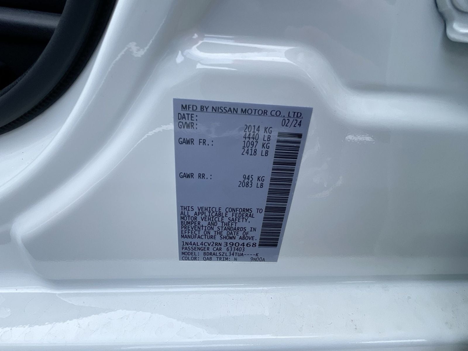 2024 Nissan Altima 2.0 SR