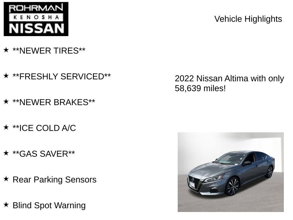 2022 Nissan Altima 2.5 SR