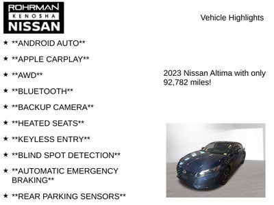 2023 Nissan Altima 2.5 SR