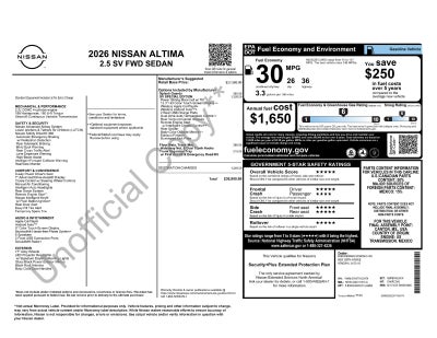 2026 Nissan Altima 2.5 SV Special Edition