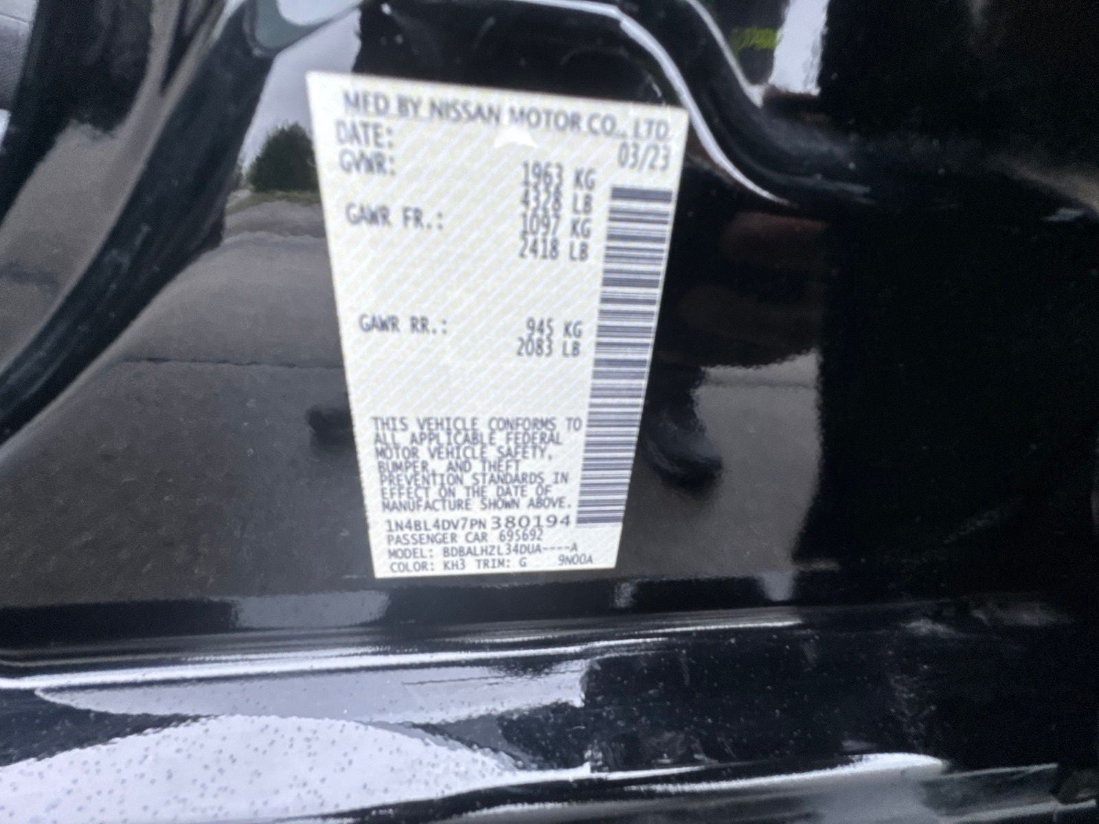 2023 Nissan Altima 2.5 SV