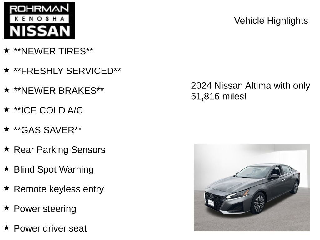 2024 Nissan Altima 2.5 SV
