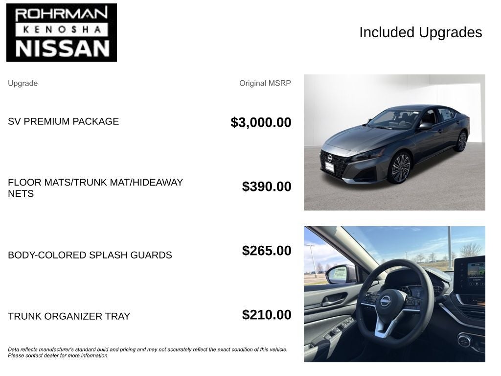 2026 Nissan Altima 2.5 SV Premium Packge