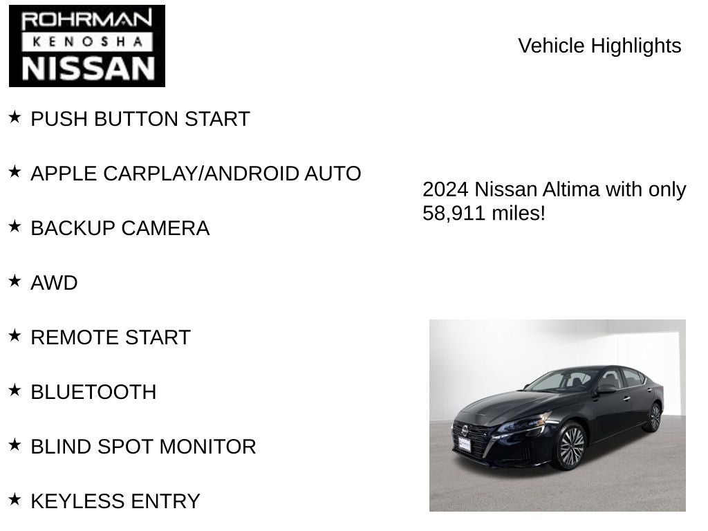 2024 Nissan Altima 2.5 SV