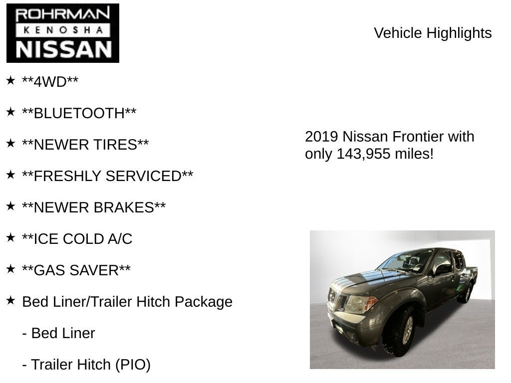2019 Nissan Frontier SV