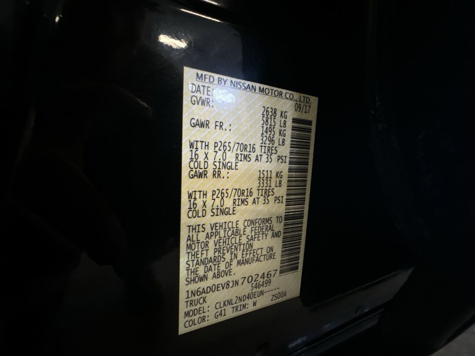 2018 Nissan Frontier SV