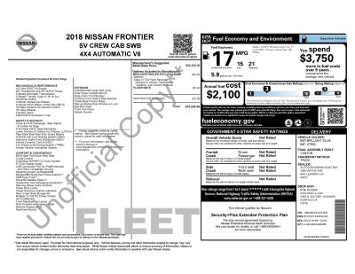 2018 Nissan Frontier SV