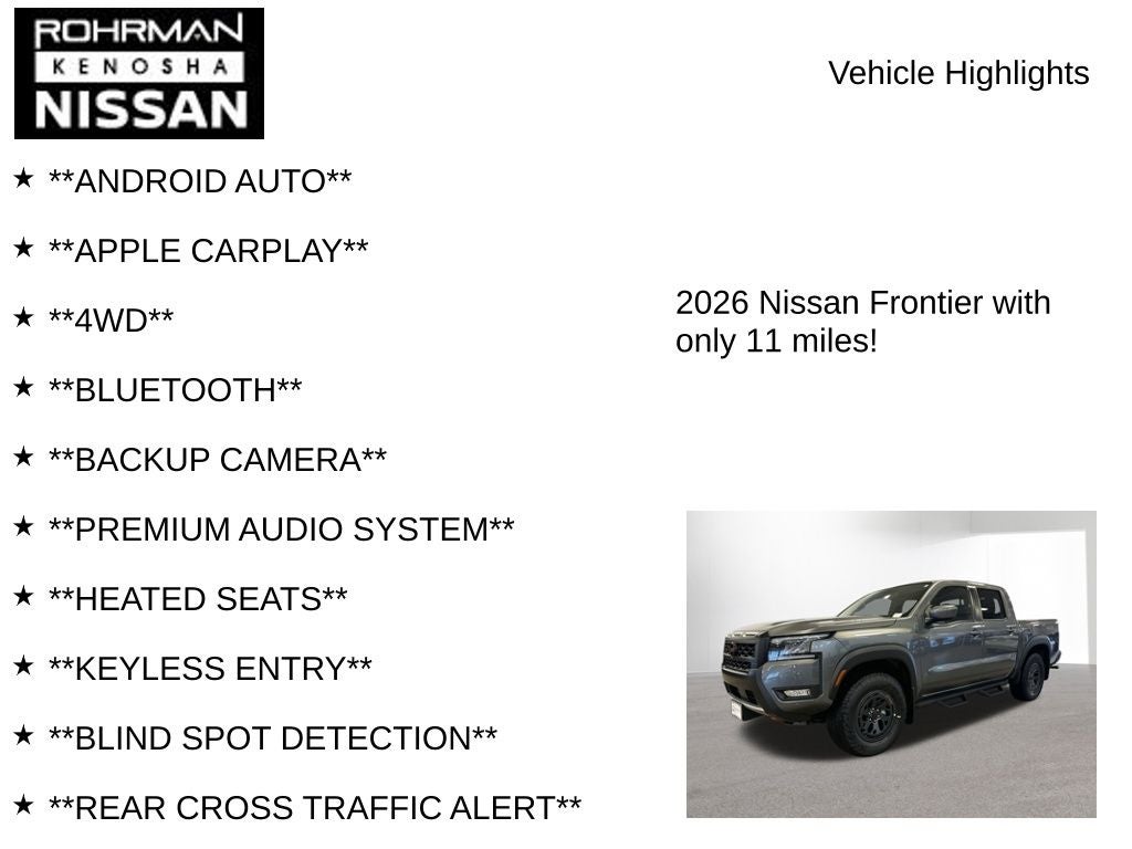 2026 Nissan Frontier PRO-4X