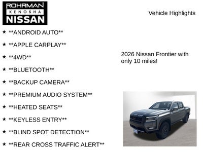2026 Nissan Frontier PRO-4X Premium Package