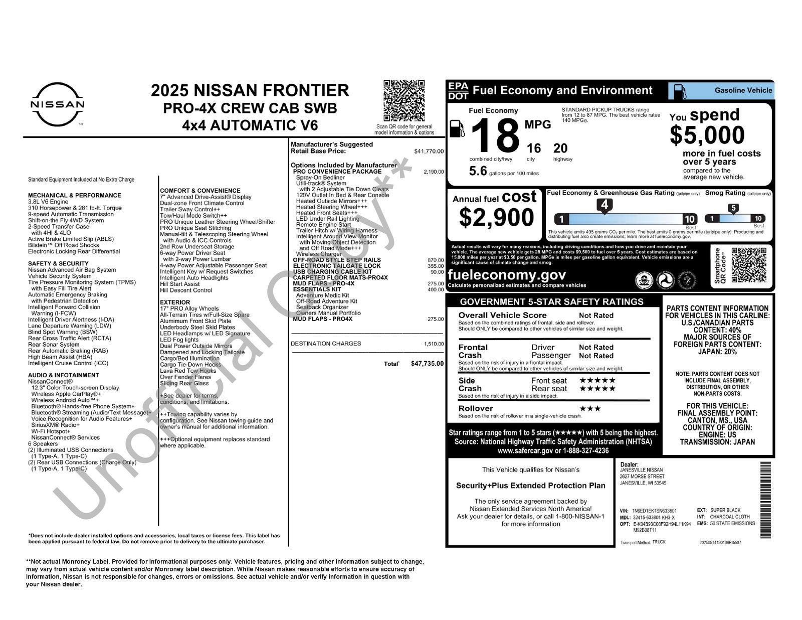 2025 Nissan Frontier PRO-4X