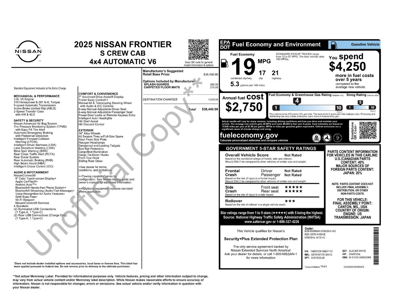 2025 Nissan Frontier S