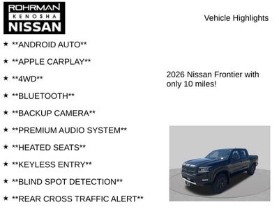 2026 Nissan Frontier PRO-4X Convenience Package
