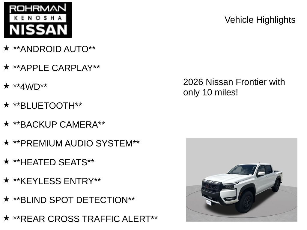 2026 Nissan Frontier PRO-4X