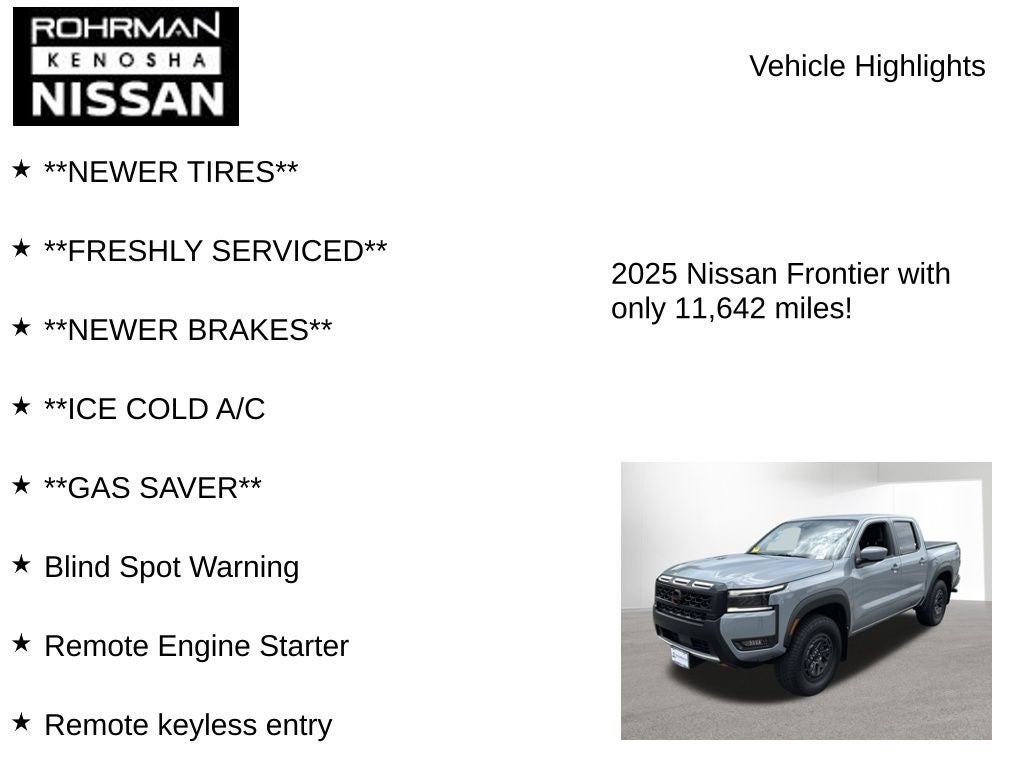 2025 Nissan Frontier PRO-4X