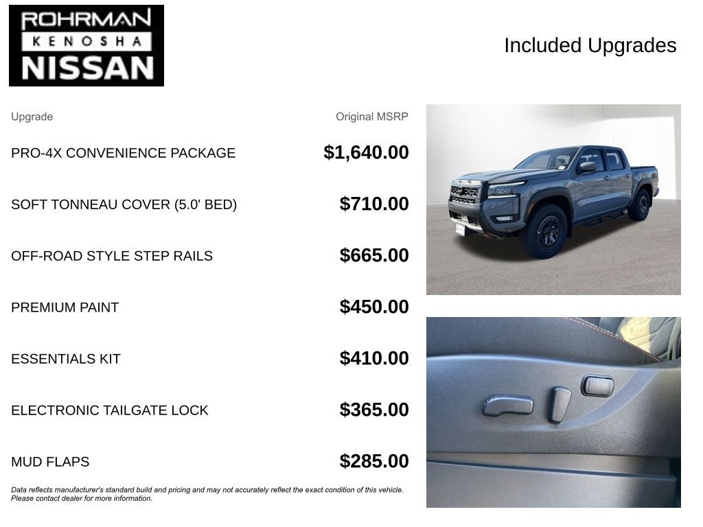 2026 Nissan Frontier PRO-4X Convenience Package