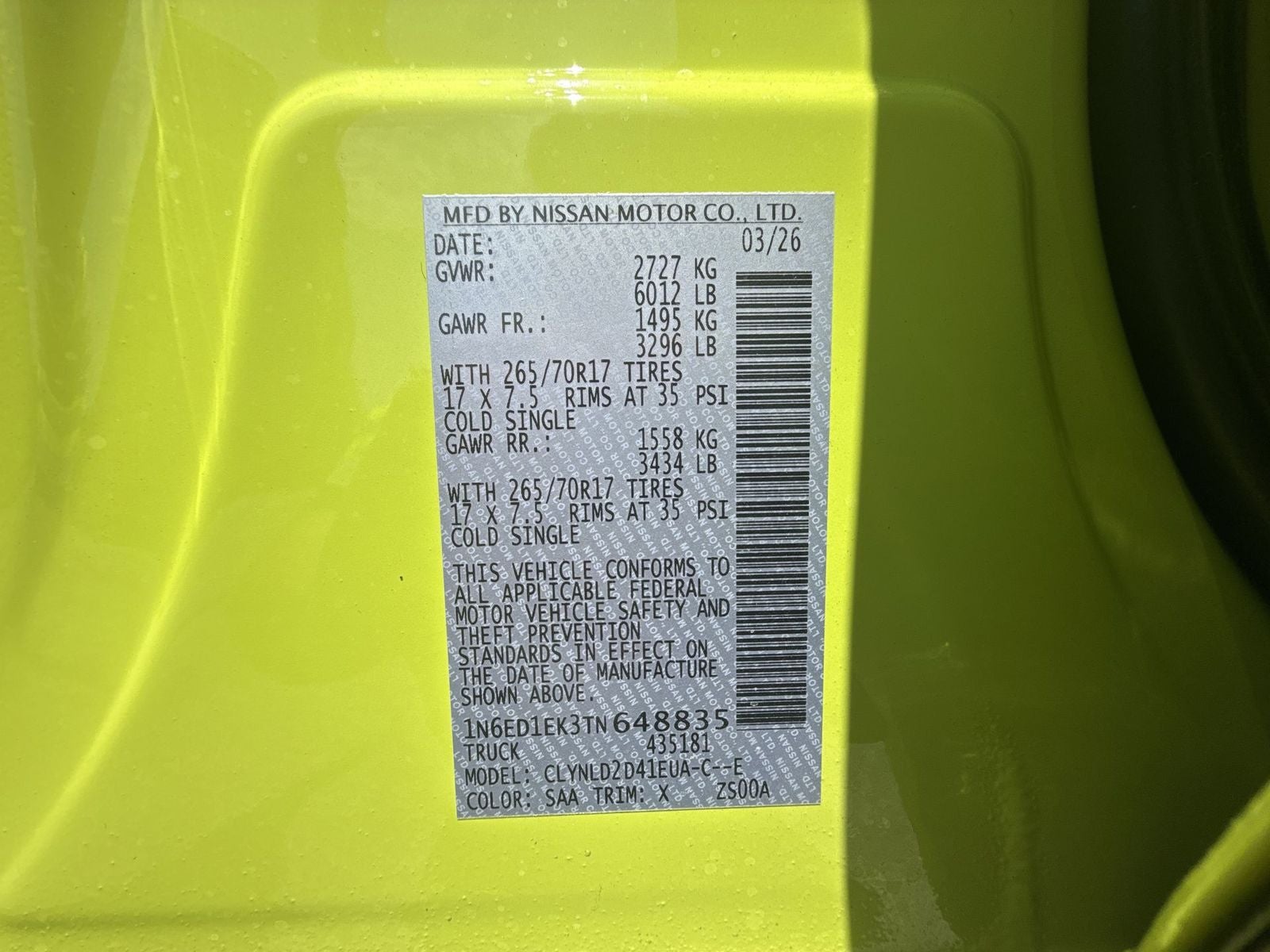 2026 Nissan Frontier PRO-4X