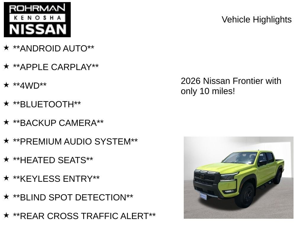 2026 Nissan Frontier PRO-4X