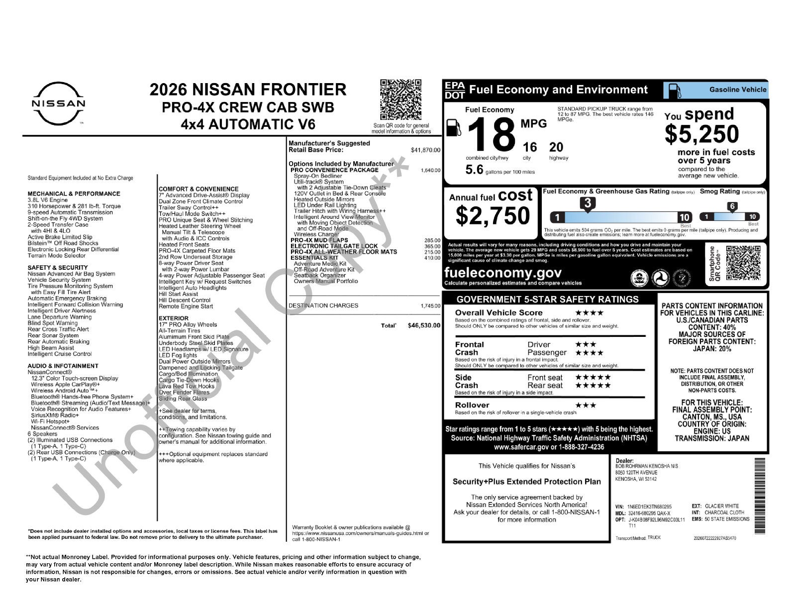 2026 Nissan Frontier PRO-4X