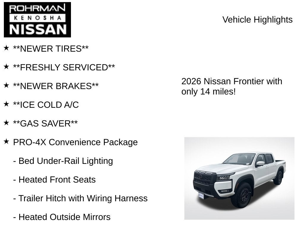 2026 Nissan Frontier PRO-4X