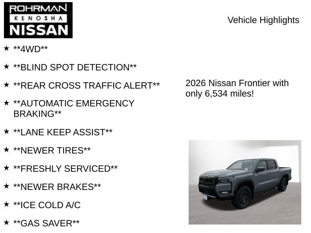2026 Nissan Frontier PRO-4X