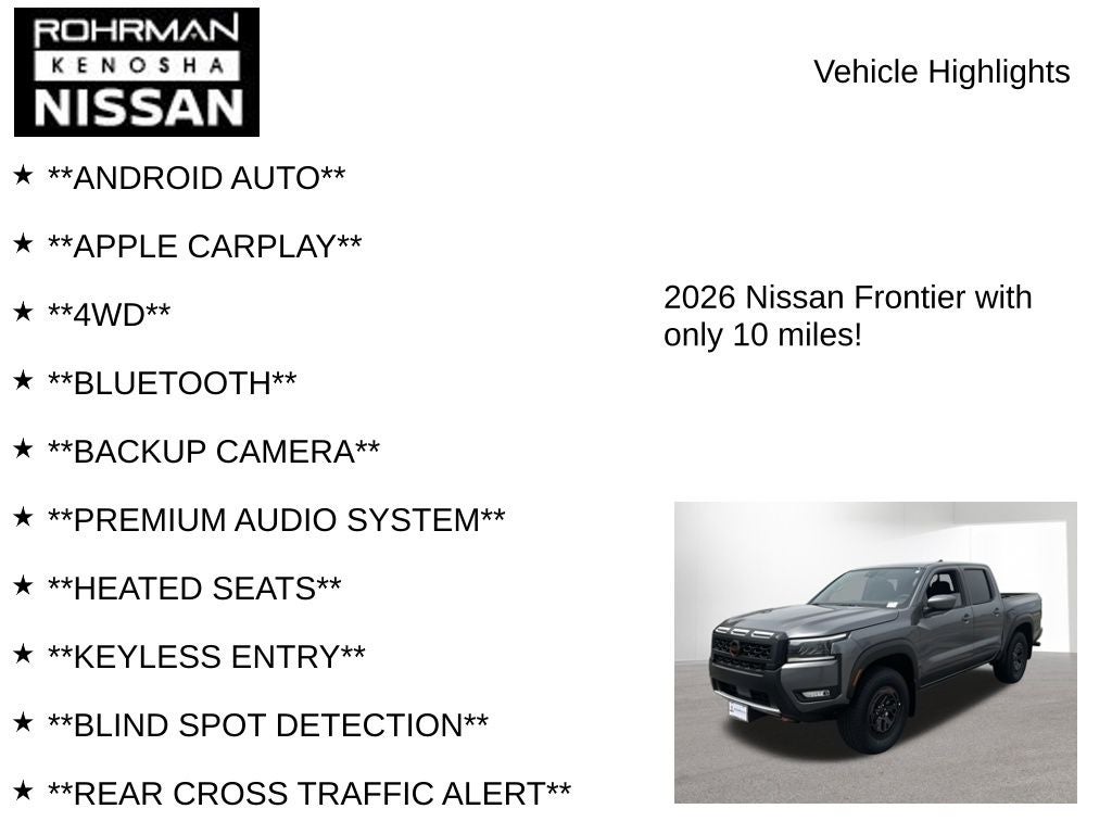 2026 Nissan Frontier PRO-4X