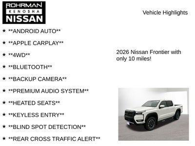 2026 Nissan Frontier PRO-4X Premium Package
