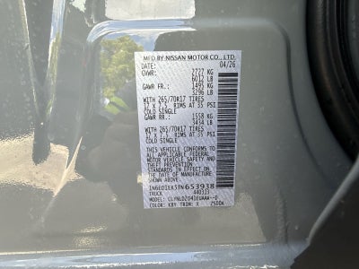 2026 Nissan Frontier PRO-4X